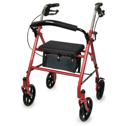 Durable Folding Rollator With Steel Frame