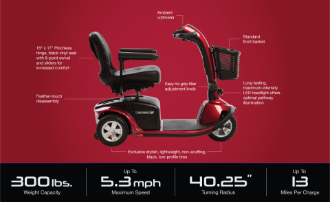 Pride Mobility Victory® 9 3-Wheel Mobility Scooter