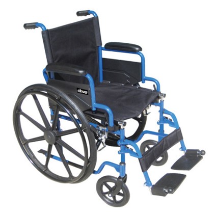 Drive Medical Blue Streak Manual Folding Wheelchair