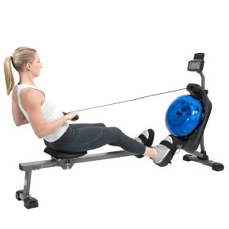 Sunny Health & Fitness Hydro + Dual Resistance Magnetic Water Rowing Machine