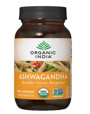 Organic India Ashwagandha Herbal Supplement 90 Veggie Capsules