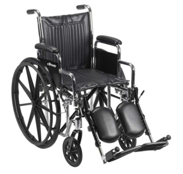 Drive Medical Chrome Sport Manual Folding Wheelchair