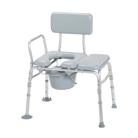 Drive Medical Combination Padded Transfer Bench-Commode