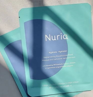 Nuria Hydrate Replenishing Biocellulose Mask Case Of 6- Vegan Skin Care Mask