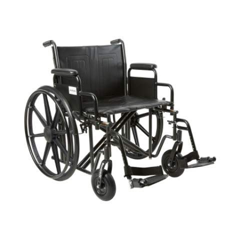 McKesson Manual Wheelchair Dual Axle Full Length Arm With 18 Inch Seat