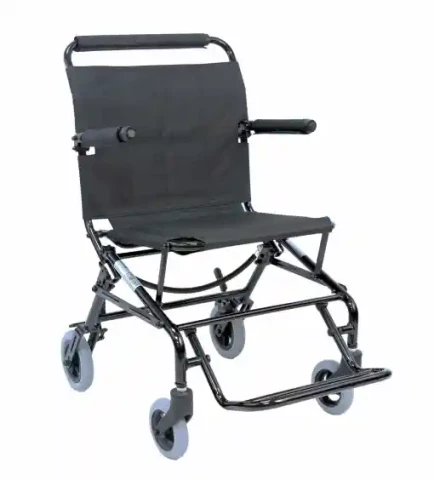 Karman Ultra Lightweight Travel Wheelchair with Flip-up Footplate in Black