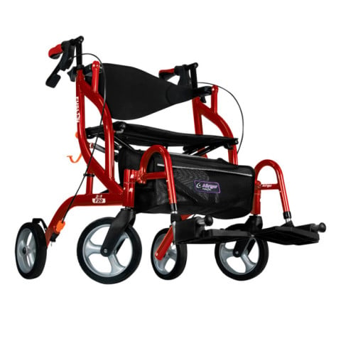 Drive Medical Airgo Fusion F20 Side-Folding Dual Rollator & Transport Chair