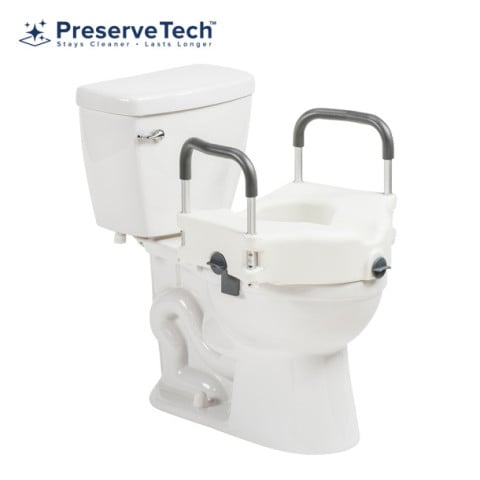 Drive Medical PreserveTech Secure Lock Raised Toilet Seat