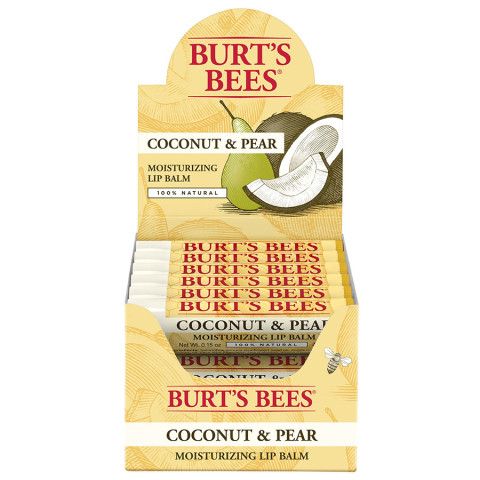 Burt's Bees Coconut & Pear Lip Balm Tube Refill Pack 12 (0.15 Oz.) Tubes