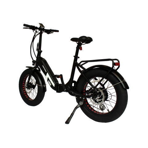 GIO Lightning Folding Electric Bike Black With Fat Tires Bike