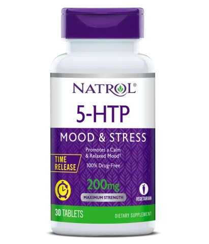 Natrol 5-HTP Stress & Mood Relief 30Ct 200 mg Time Release Tablets Multi-Pack