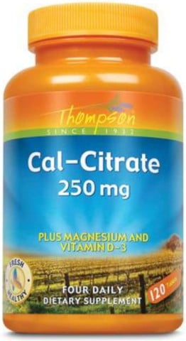 Thompson Cal Citrate With Magnesium 250 Mg 120 Tablets