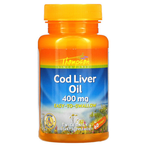 Thompson Cod Liver Oil 400 Mg 60 Softgels