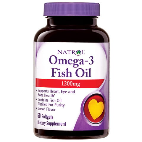 Natrol Omega-3 Fish Oil 1,200 mg 60 Softgels