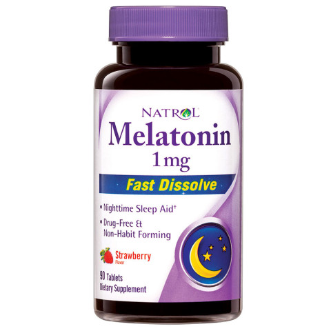 Natrol Melatonin Fast Dissolve, Strawberry 1mg