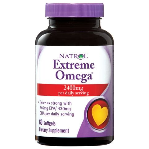 Natrol Extreme Omega Fish Oil 2400 mg 60 Ct