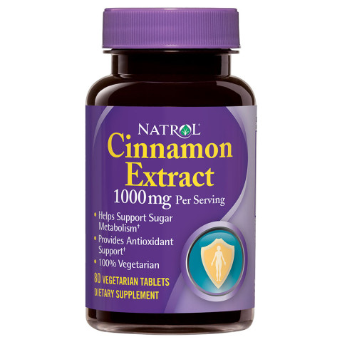 Natrol Cinnamon Extract 1000 mg 80 Ct