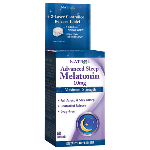 Natrol Advanced Sleep Melatonin Controlled Release 10 mg 60 Ct