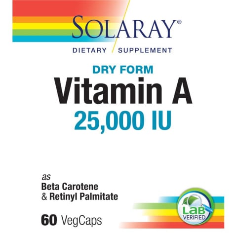 Solaray Vitamin A Dry Form 60 Count Multi-Pack