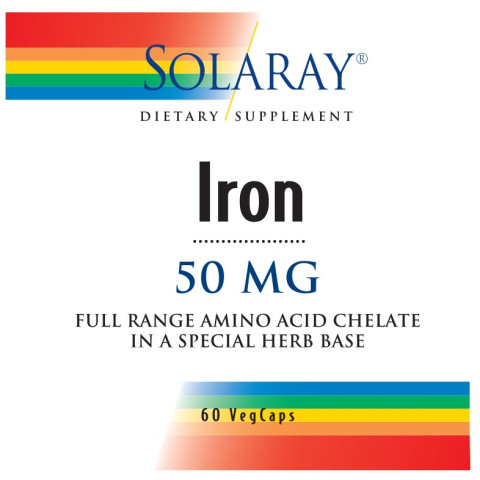 Solaray Iron 50 mg 60 Count Multi-Pack 