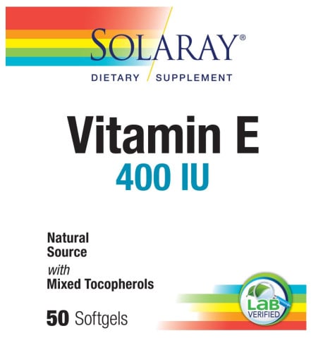 Solaray Vitamin E D-Alpha Tocopherol 50 Count