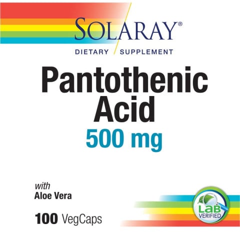 Solaray Pantothenic Acid 100 Count