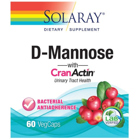 Solaray D-Mannose with CranActin Cranberry Extract 60 count
