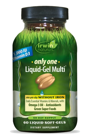 Irwin Natural Only One Liquid-Gel Multi Vitamin Without Iron