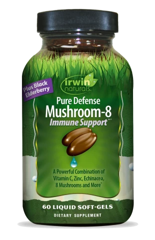 Irwin Natural Pure Defense Mushroom 8 Immune Support