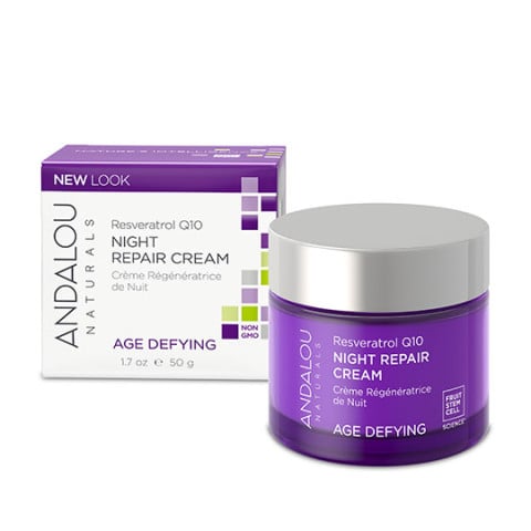Andalou Naturals Resveratrol Q10 Night Repair Cream 1.7 Fl. Oz.