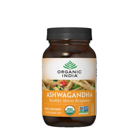 Organic India Ashwagandha Herbal Supplement 90 Veggie Capsules