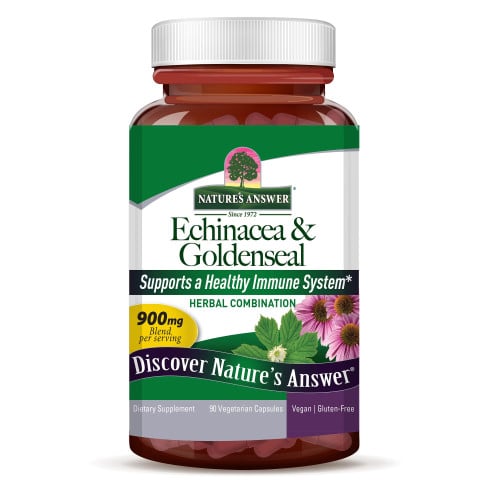 Nature's Answer Echinacea Herb Root And Goldenseal Root 90 Vegetarian Capsules