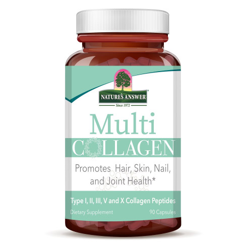 Nature's Answer Multi-Collagen (Type I, II, III, V and X Collagen Peptides) 90 capsules