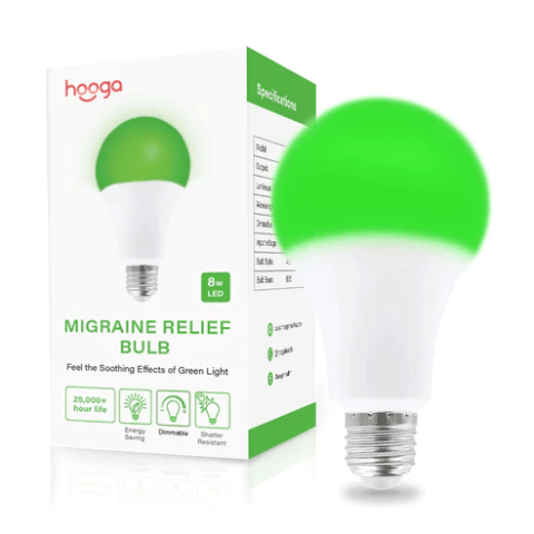 Hooga Migraine Relief Green Light Bulb