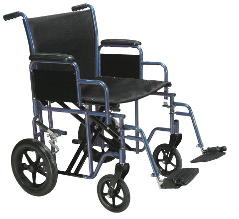 Drive Medical Bariatric Heavy Duty Transport Wheelchair with Swing Away Footrest