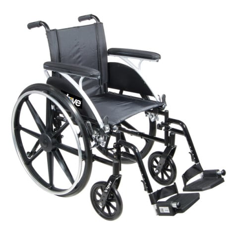 Drive Medical Viper Wheelchair With Flip Back Removable Arms Desk Arms