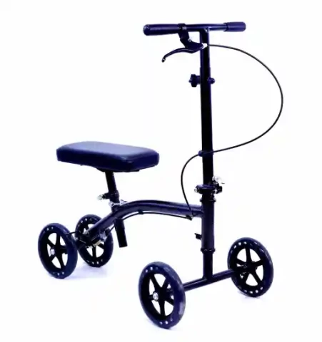 Karman KW-200 Luxury Lightweight 4-Wheeled Knee Walker in Black