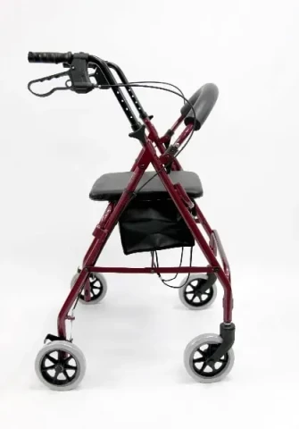 Karman R-4600 Lightweight Standard Rollator with Padded Seat and Backrest 