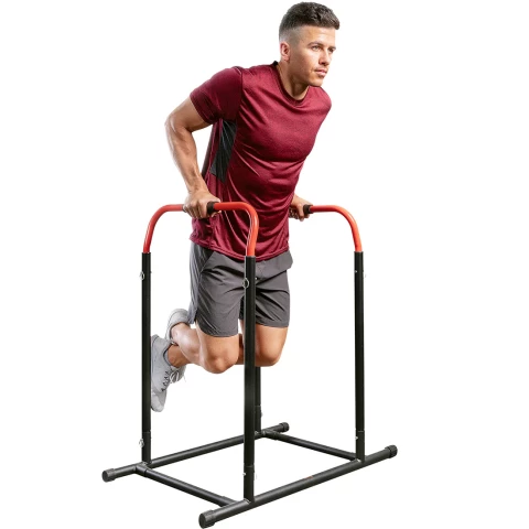 Sunny Health & Fitness Adjustable Dip Station High Weight Capacity Dip Stand Bars