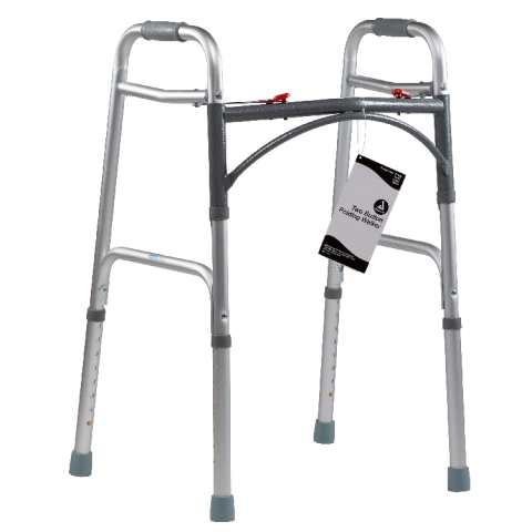 Dynarex Adult Two Button Folding Walker