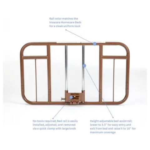 Invacare® IVC Clamp-On Half-Length Rail