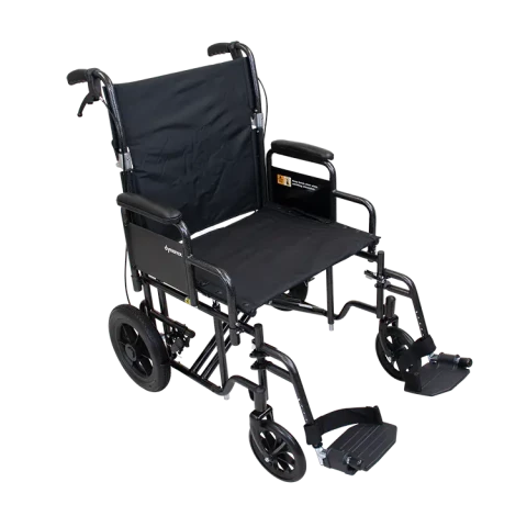 Dynaride Bariatric Transport Wheelchair - 22" x 16" Silver Vein, 1pc/cs