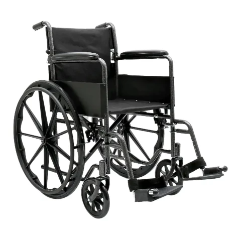 DynaRide S1 Wheelchair - 18" x 16" w/ Fixed Full Arm FR, Silver Vein, 1pc/cs