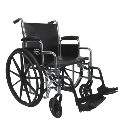 Karman 20", 22" and 24" Wide Heavy Duty Manual Wheelchair With Removable Armrest and Adjustable Seat Height